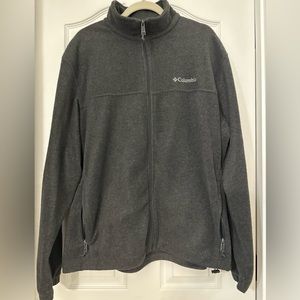 COLUMBIA  UNISEX FLEECE JACKET IN GRAY SIZE EXTRA LARGE